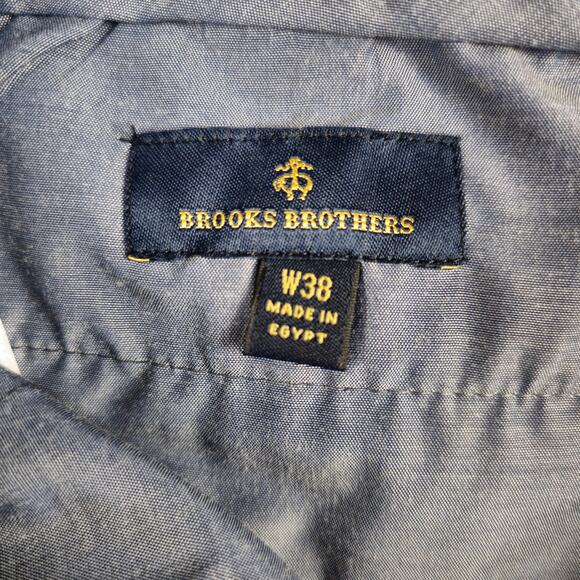 Brooks Brothers Shorts Mens Size 38 Flat Front Chino Golf Tan Khaki - Picture 6 of 15